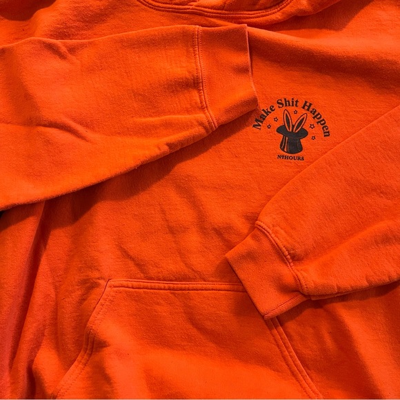 Size S orange hoodie with bunny graphics - Picture 4 of 9